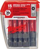 Milwaukee&reg; Silver 1/4 x 1/4 in. Hex Phillips 15 Piece 
