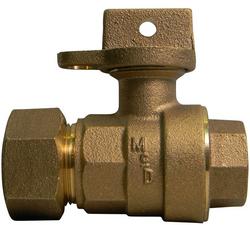1 in. CTS Compression x FNPT Light Weight Curb Stop Brass Ball Valve