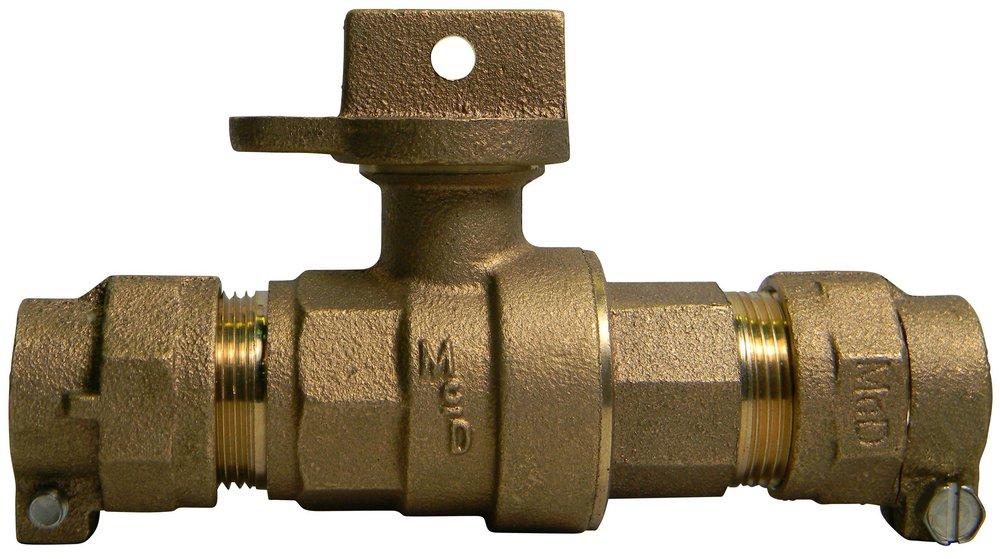 A.Y. McDonald CTS Compression Brass Ball Valve Curb Stop 