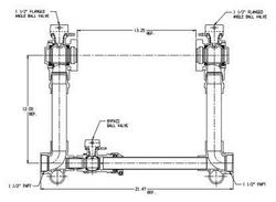 1-1/2 x 15 in. FNPT Brass Straight Meter Setter