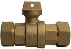 3/4 in. CTS Compression Brass Ball Valve Curb Stop