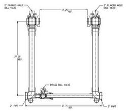 2 x 12 in. FNPT Brass Straight Meter Setter