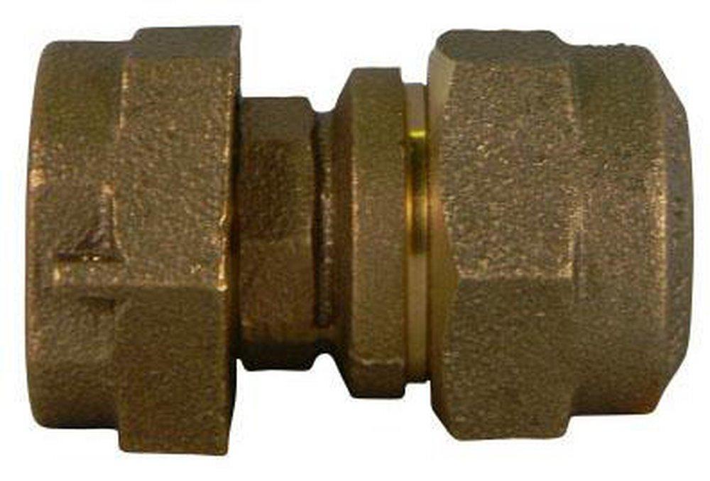 A.Y. McDonald Meter Swivel x CTS Compression Brass Straight Coupling 