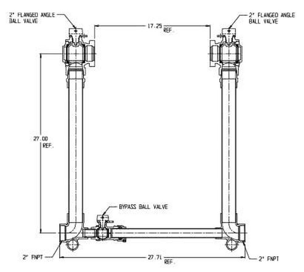 A.Y. McDonald 2 in. FNPT Brass Straight Meter Setter 