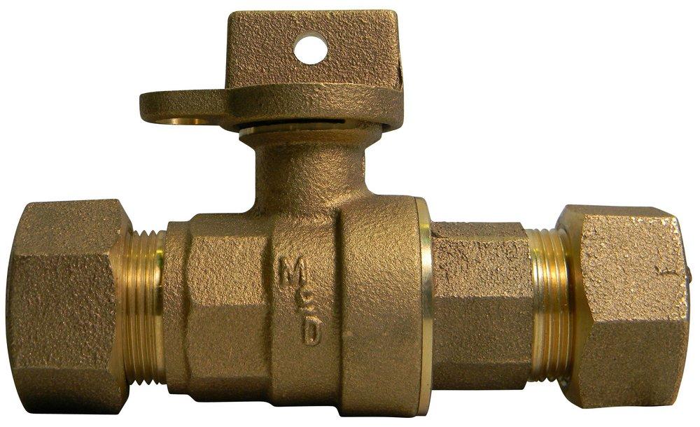 A.Y. McDonald CTS Compression Brass Ball Valve Curb Stop 