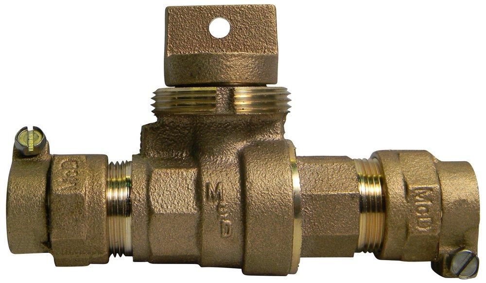 A.Y. McDonald CTS Compression Brass Ball Curb Stop 