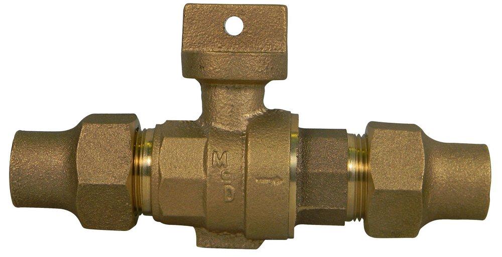 A.Y. McDonald Flared Stop and Drain Brass Curb Stop 