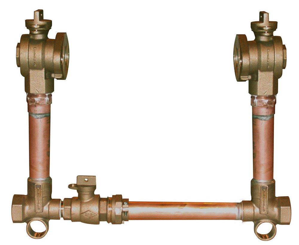A.Y. McDonald 1-1/2 in. FNPT Brass Straight Meter Setter 