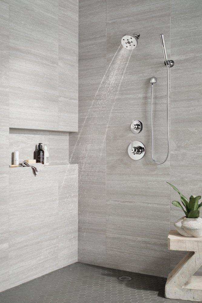 Delta Faucet Chrome Tub and Shower Diverter Valve with Single Lever Handle 