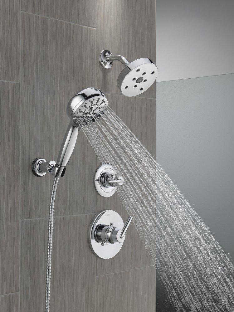Delta Faucet Chrome Tub and Shower Diverter Valve with Single Lever Handle 