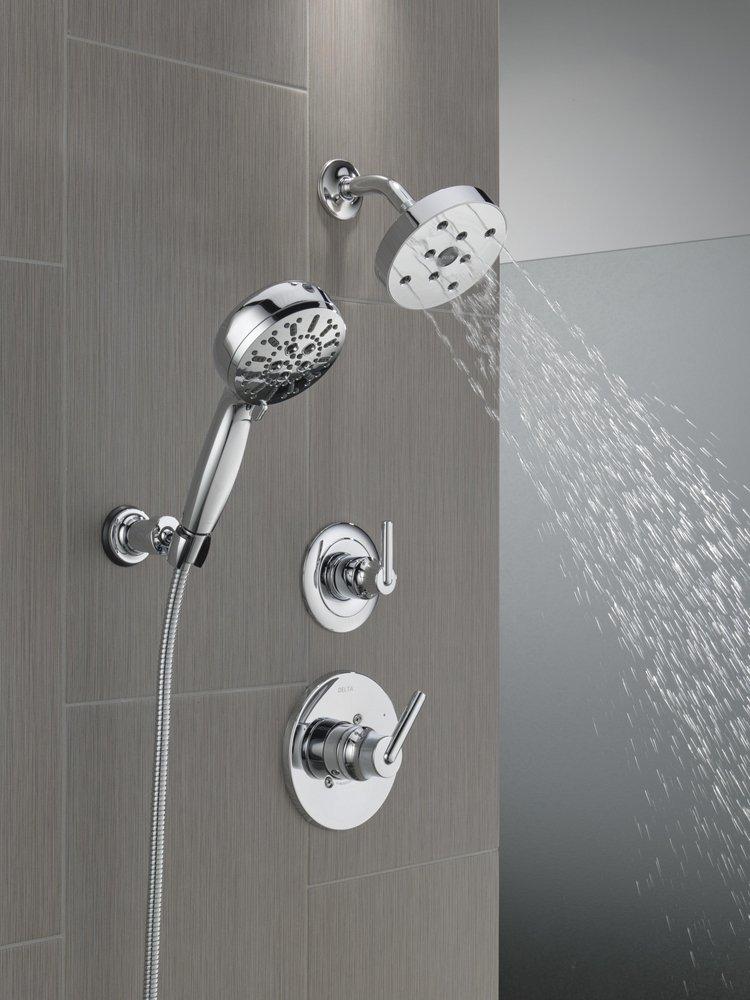 Delta Faucet Chrome Tub and Shower Diverter Valve with Single Lever Handle 