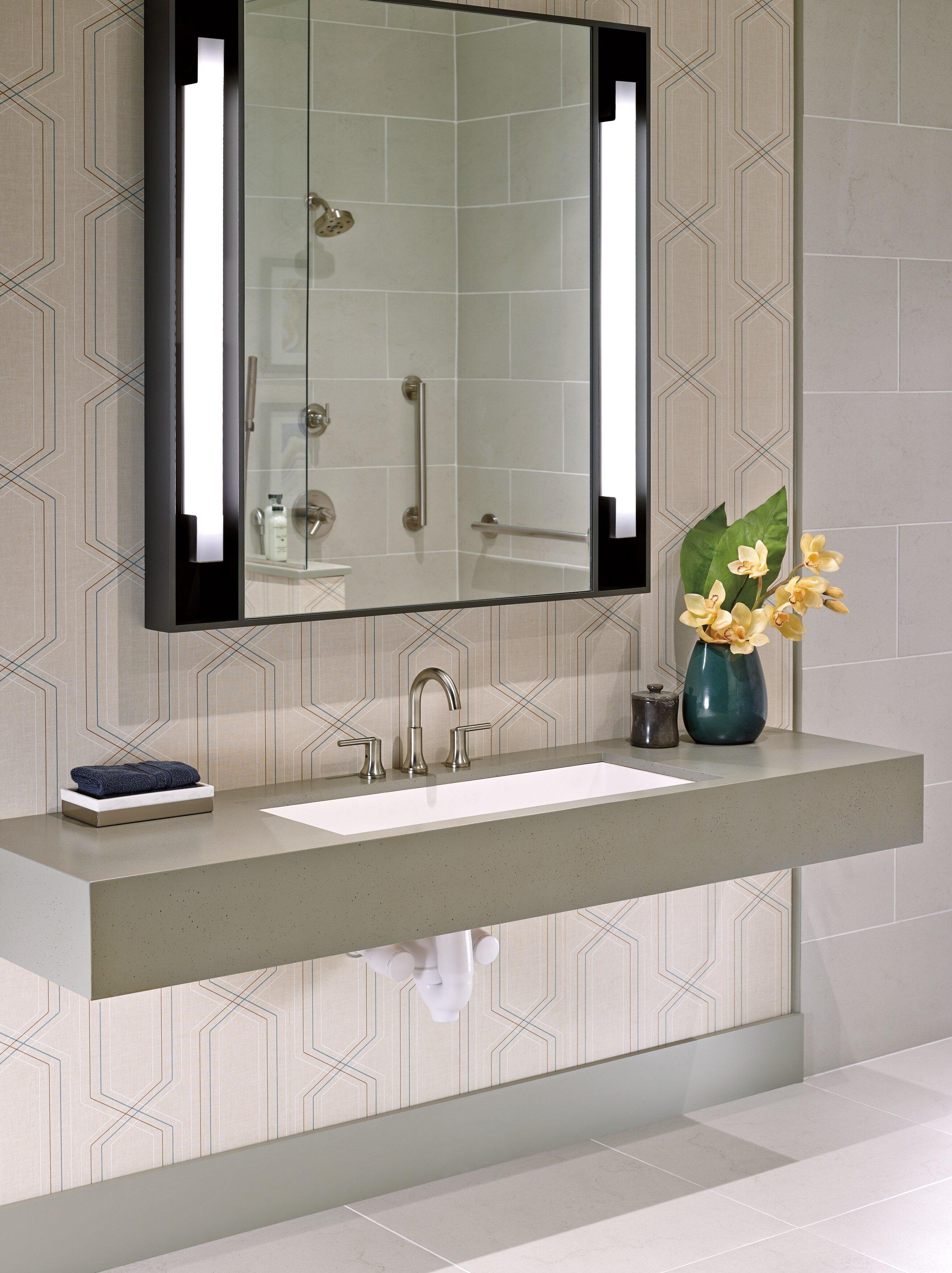 Delta Faucet Brilliance Champagne Bronze Widespread Lavatory Faucet with Double Lever Handle 