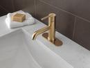 Delta Faucet Brilliance Champagne Bronze Single Handle Monoblock Bathroom Sink Faucet with Metal Pop-Up Drain Assembly 