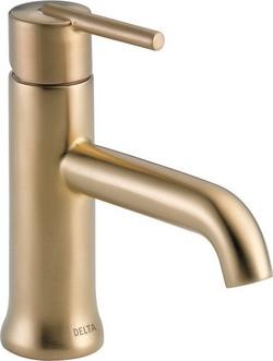Single Handle Monoblock Bathroom Sink Faucet in Brilliance&reg; Champagne Bronze