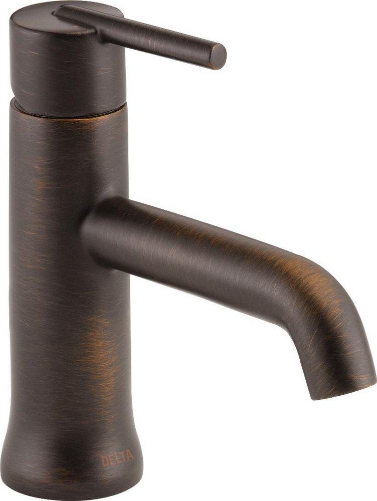 Delta Faucet Venetian Bronze Single Handle Monoblock Bathroom Sink Faucet with Metal Pop-Up Drain Assembly 