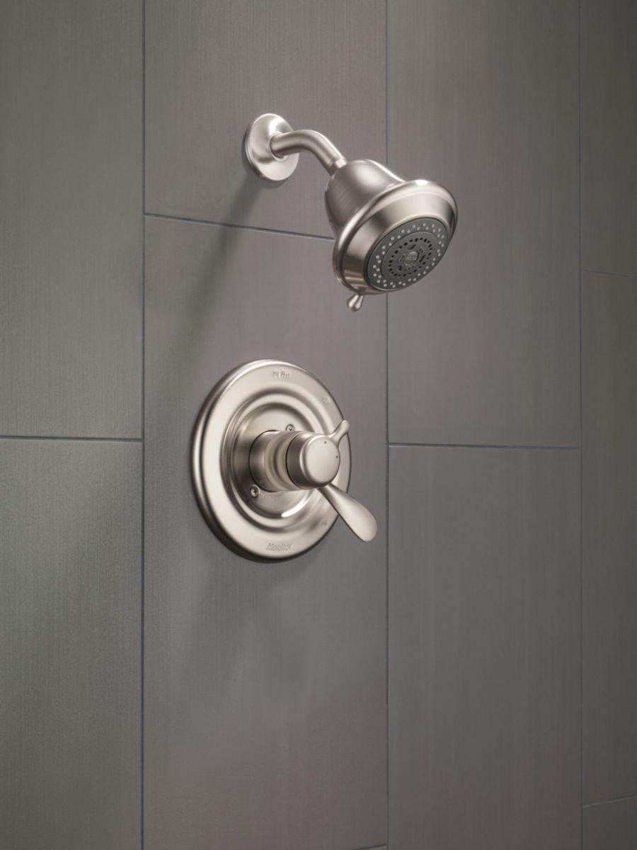 Delta Faucet Brilliance Stainless Single Handle Multi Function Shower Faucet (Trim Only) 
