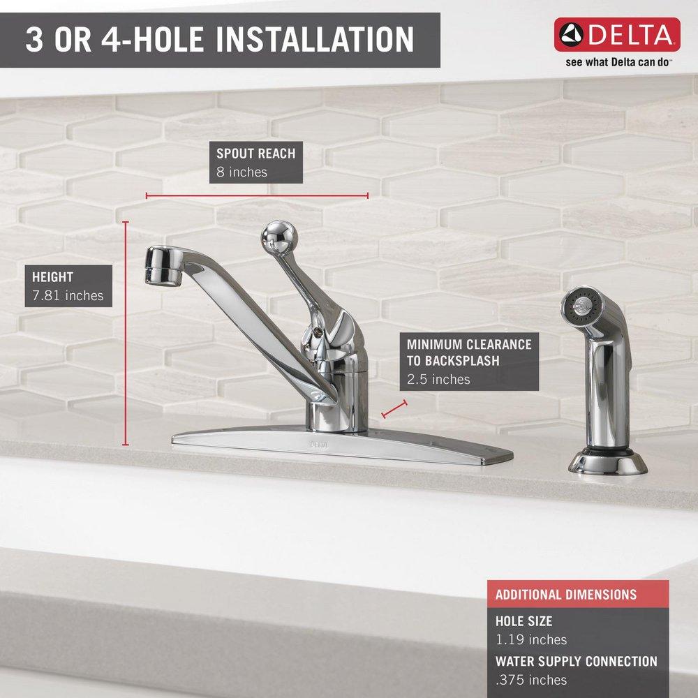 Delta Faucet Chrome Single Handle Kitchen Faucet 