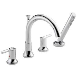 Two Handle Roman Tub Faucet with Hand Shower in Chrome (Trim Only)