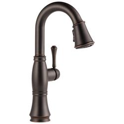 Single Handle Pull Down Bar Faucet in Venetian Bronze