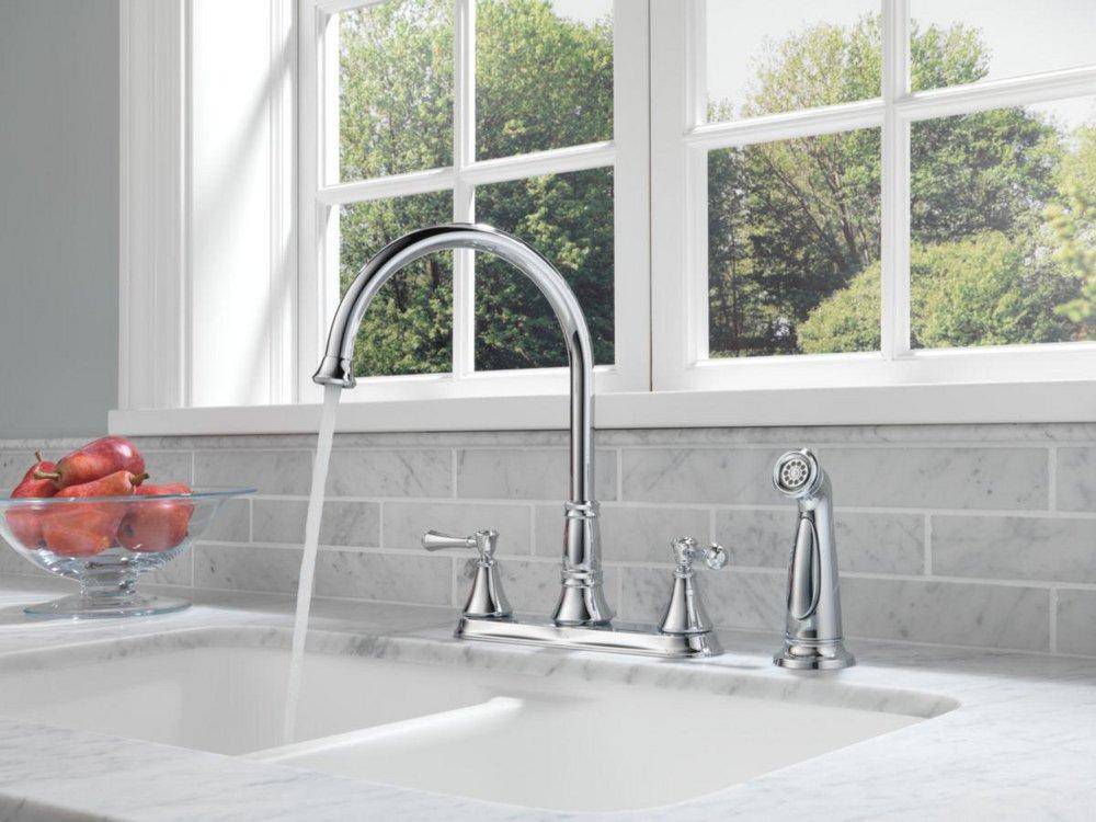 Delta Faucet Venetian Bronze Two Handle Kitchen Faucet 