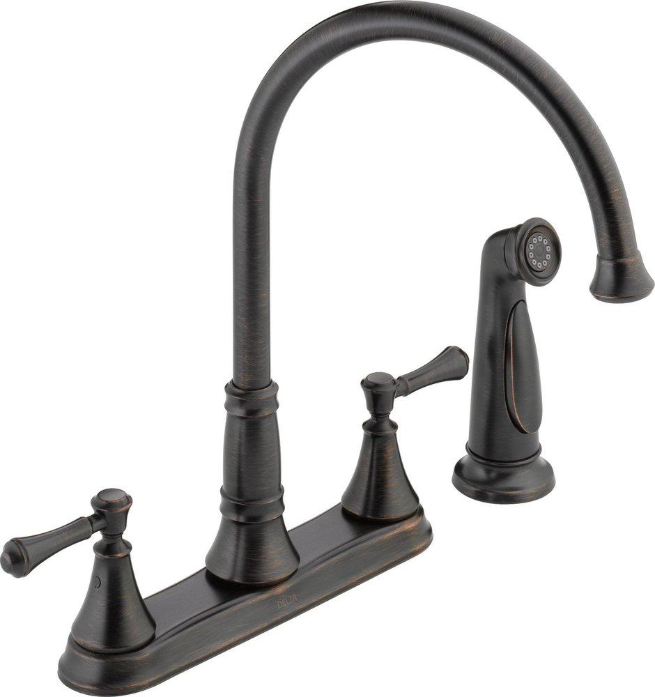 Delta Faucet Venetian&reg; Bronze Two Handle Kitchen Faucet 