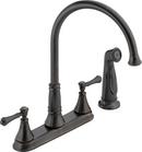 Two Handle Kitchen Faucet with Side Spray in Venetian® Bronze