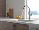 Delta Faucet Arctic Stainless Single Handle Pull Down Kitchen Faucet with Three-Function Spray, Magnetic Docking and ShieldSpray Technology 