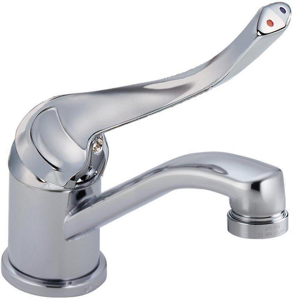 Delta Faucet Chrome Single Handle Lever Deck Mount Service Faucet 
