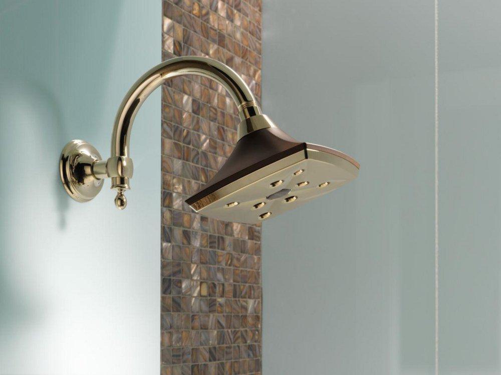Brizo Cocoa Bronze/Brilliance&reg; Polished Nickel Single Function H2Okinetic&reg; Showerhead 