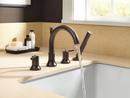 Delta Faucet Venetian Bronze 2 gpm 4-Hole Roman Tub Trim with Hand Shower and Double Lever Handle (Trim Only) 
