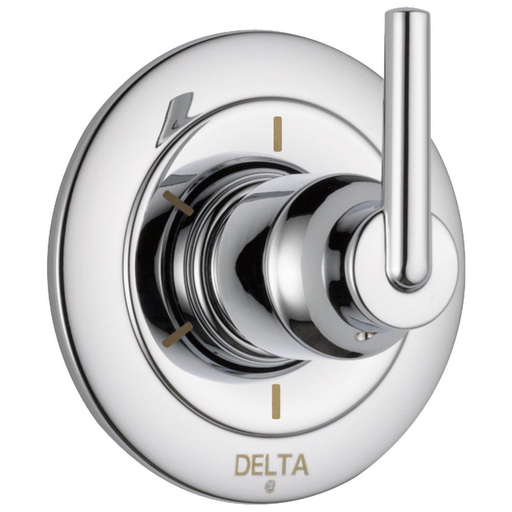Delta Faucet Chrome 6-Function Diverter Trim Only with Single Lever Handle 