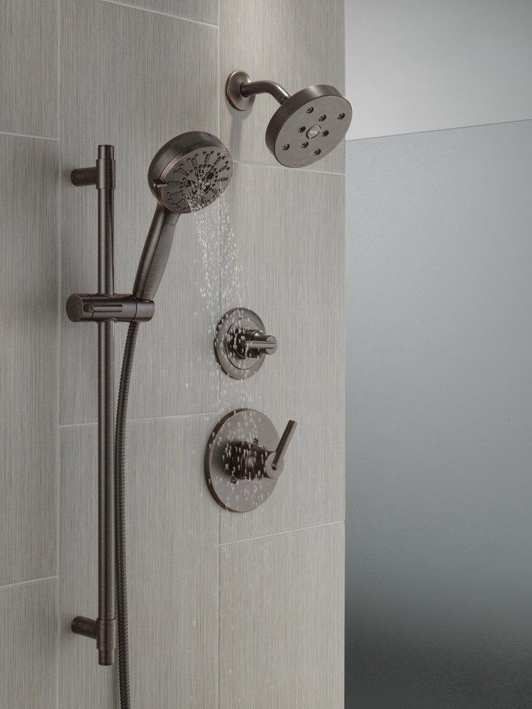 Delta Faucet Venetian Bronze Tub and Shower Diverter Valve with Single Lever Handle 