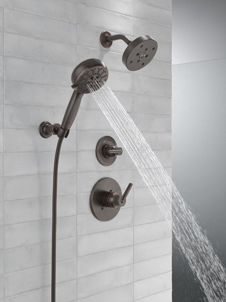 Delta Faucet Venetian Bronze Tub and Shower Diverter Valve with Single Lever Handle 