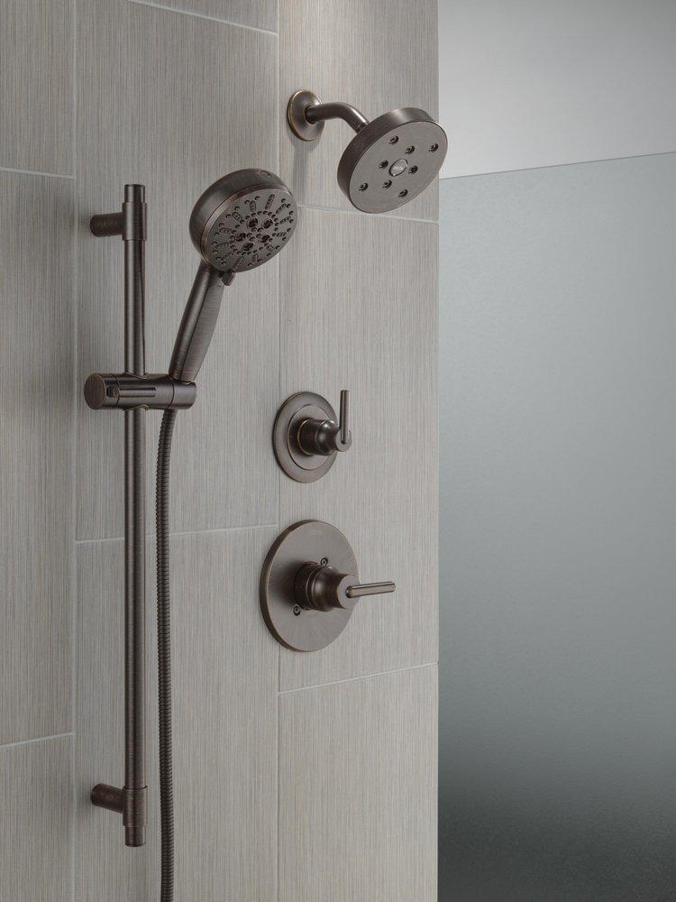Delta Faucet Venetian Bronze Tub and Shower Diverter Valve with Single Lever Handle 