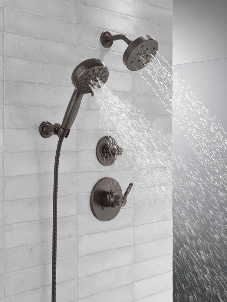 Delta Faucet Venetian Bronze Tub and Shower Diverter Valve with Single Lever Handle 