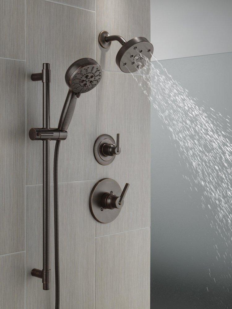 Delta Faucet Venetian Bronze Tub and Shower Diverter Valve with Single Lever Handle 