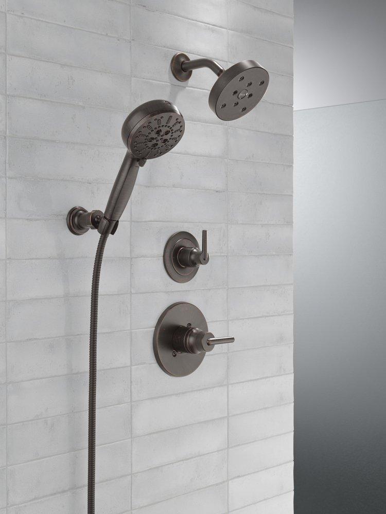 Delta Faucet Venetian Bronze Tub and Shower Diverter Valve with Single Lever Handle 
