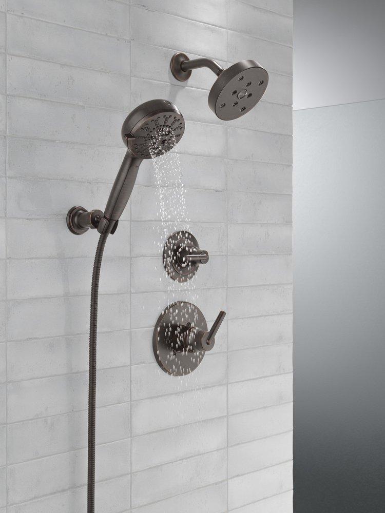 Delta Faucet Venetian Bronze Tub and Shower Diverter Valve with Single Lever Handle 
