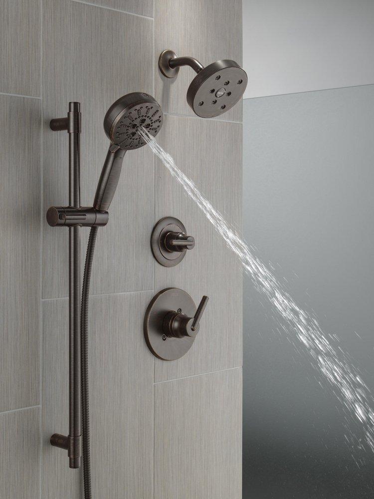 Delta Faucet Venetian Bronze Tub and Shower Diverter Valve with Single Lever Handle 
