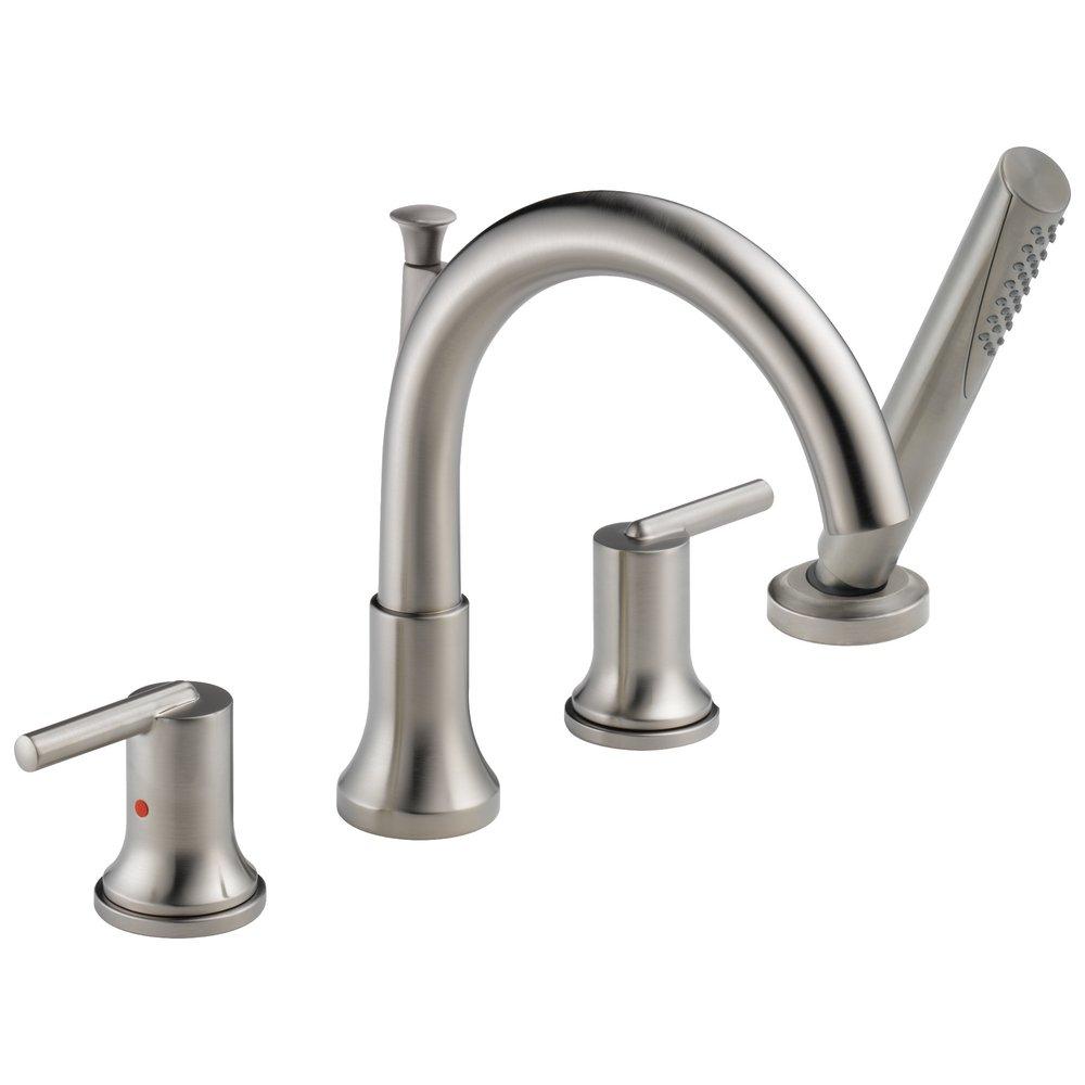 Delta Faucet Stainless Two Handle Roman Tub Faucet Trim Only 