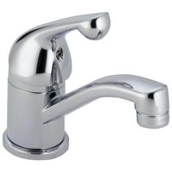 Single Handle Monoblock Bathroom Sink Faucet in Chrome