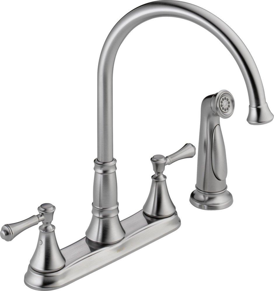 Delta Faucet Arctic Stainless Two Handle Kitchen Faucet 
