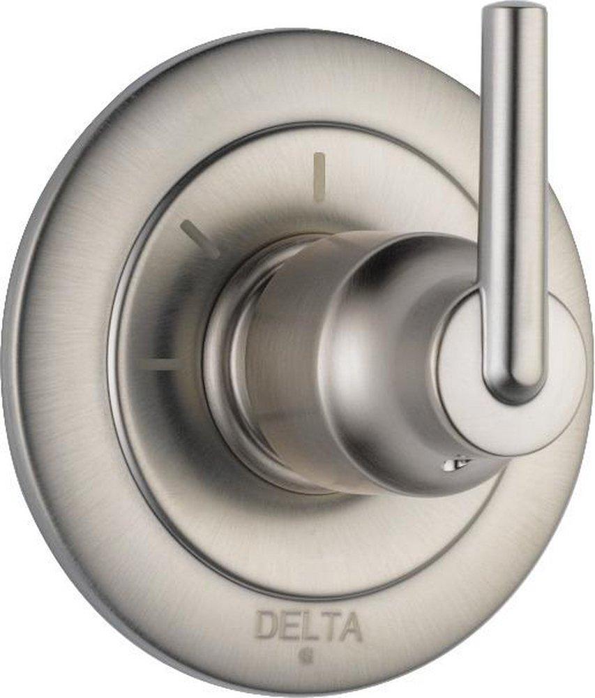 Delta Faucet Brilliance&reg; Stainless Tub and Shower Diverter Valve with Single Lever Handle 