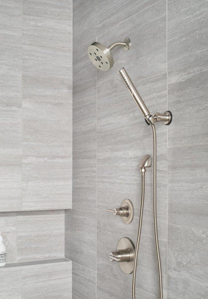 Delta Faucet Brilliance&reg; Stainless Tub and Shower Diverter Valve with Single Lever Handle 