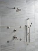 Delta Faucet Brilliance Stainless Tub and Shower Diverter Valve with Single Lever Handle 