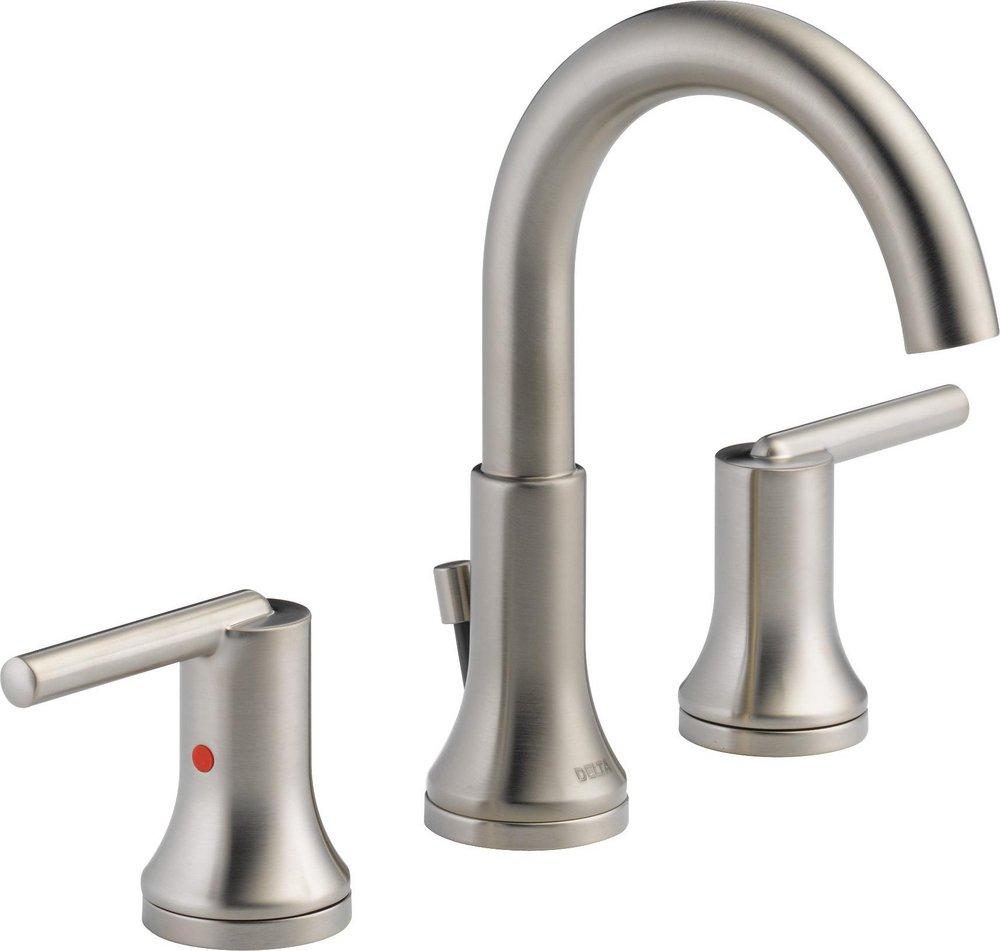 Two Handle Widespread Bathroom Sink Faucet in Brilliance