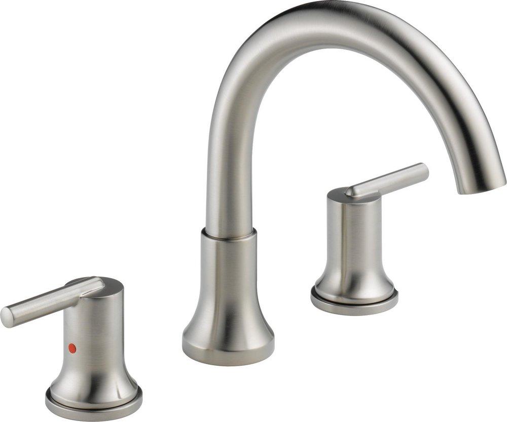 Delta Faucet Brilliance&reg; Stainless Two Handle Roman Tub Faucet Trim Only 