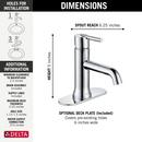 Delta Faucet Chrome Single Handle Monoblock Bathroom Sink Faucet 