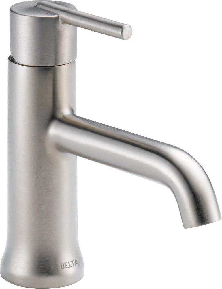 Delta Faucet Stainless Single Handle Centerset Bathroom Sink Faucet 