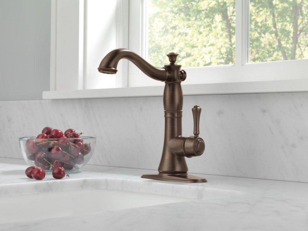 Delta Faucet Venetian Bronze Single Handle Lever Handle Bar Faucet 